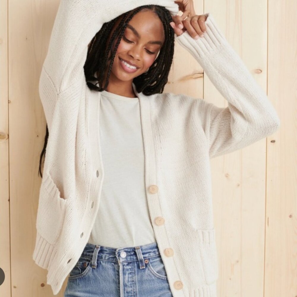 Jenni Kayne cody cardigan Bone size S